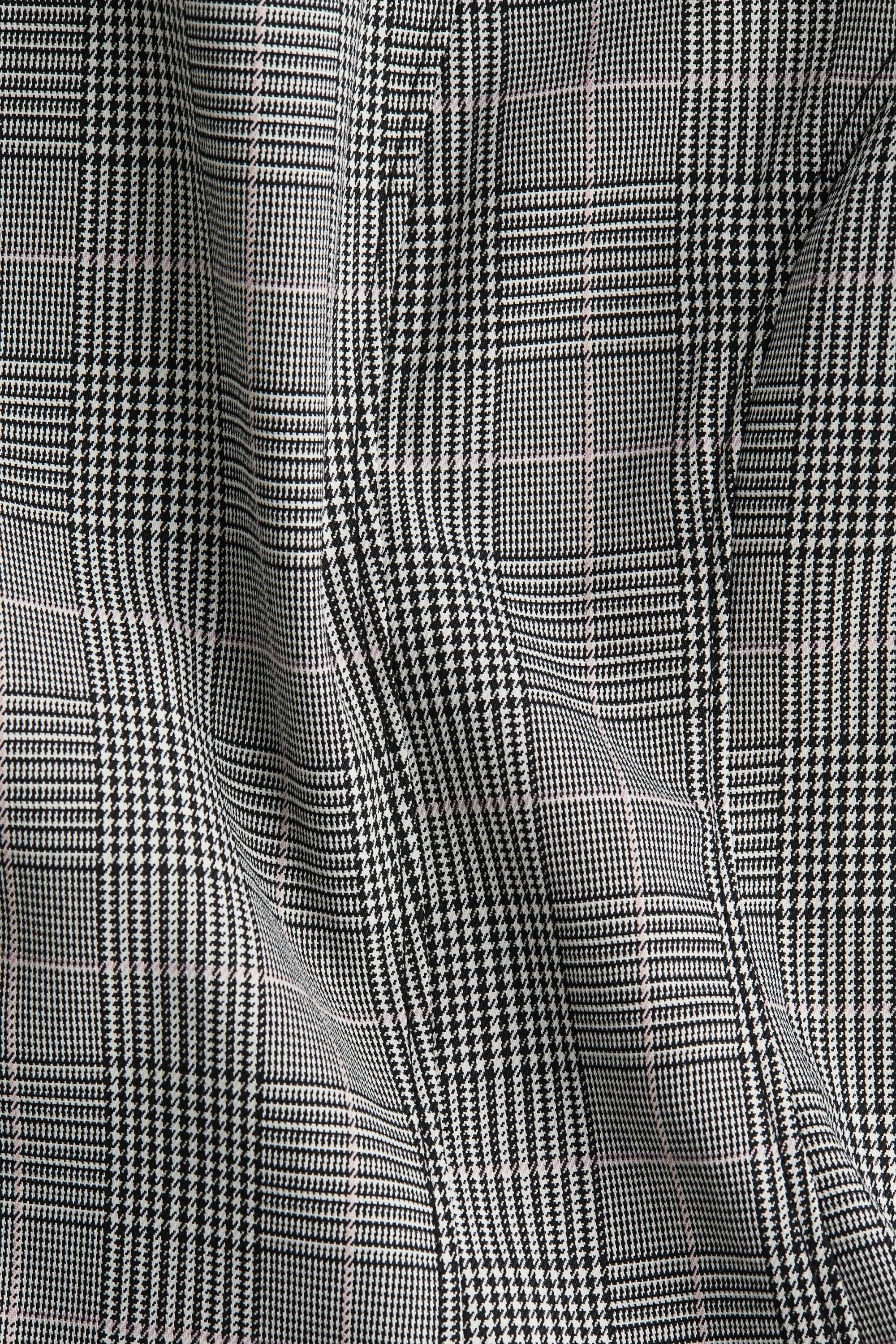 Robe en twill avec taille marquée - Noir/carreaux