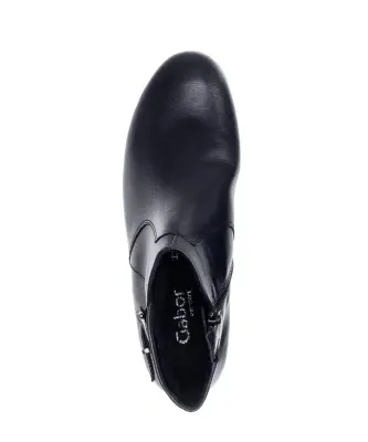 Bottines Gabor 72.711.26 Bleu Nuit - Cuir Lacets Grande Pointure Femme — photo 3