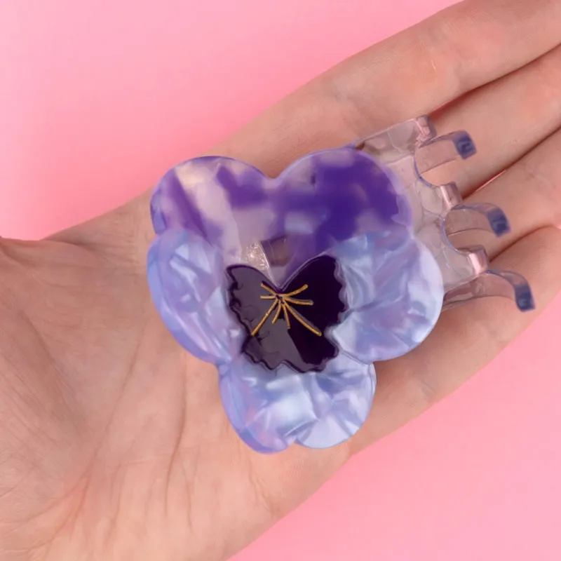 Pince à cheveux Pensées mauves Coucou Suzette