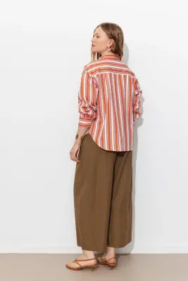 Chemise rayée oversize Femme — photo 5