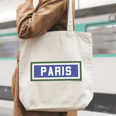 TOTE BAG IMPRIMÉ - PARIS - ÉCRU — photo 2