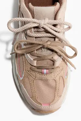 Sneakers à semelle épaisse - Rose ancien clair/beige — photo 2