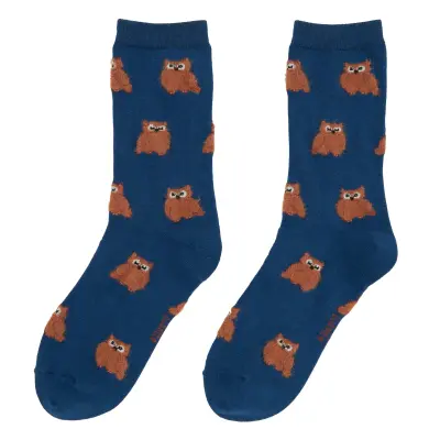 Chaussettes Hibou bleu marine – Coucou Suzette — photo 5
