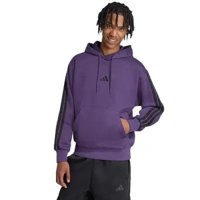 ADIDAS SWEAT CAPUCHE GRANDE LONGUEUR Violet — photo 1