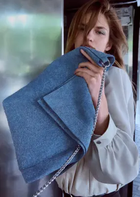 Sac porté épaule ample - Bleu — photo 2
