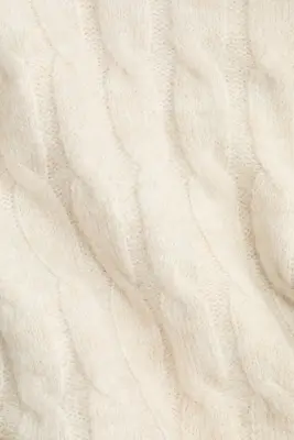 Pull en maille torsadée - Beige clair chiné — photo 4