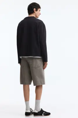 Short décontracté en denim - Beige — photo 3