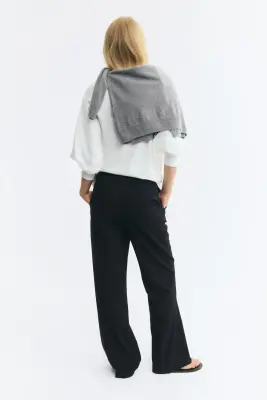 Pantalon bootcut - Bleu marine/rayures tennis — photo 2