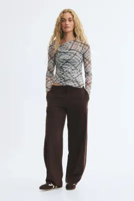 Pantalon chic avec jambes barrel - Beige clair — photo 1
