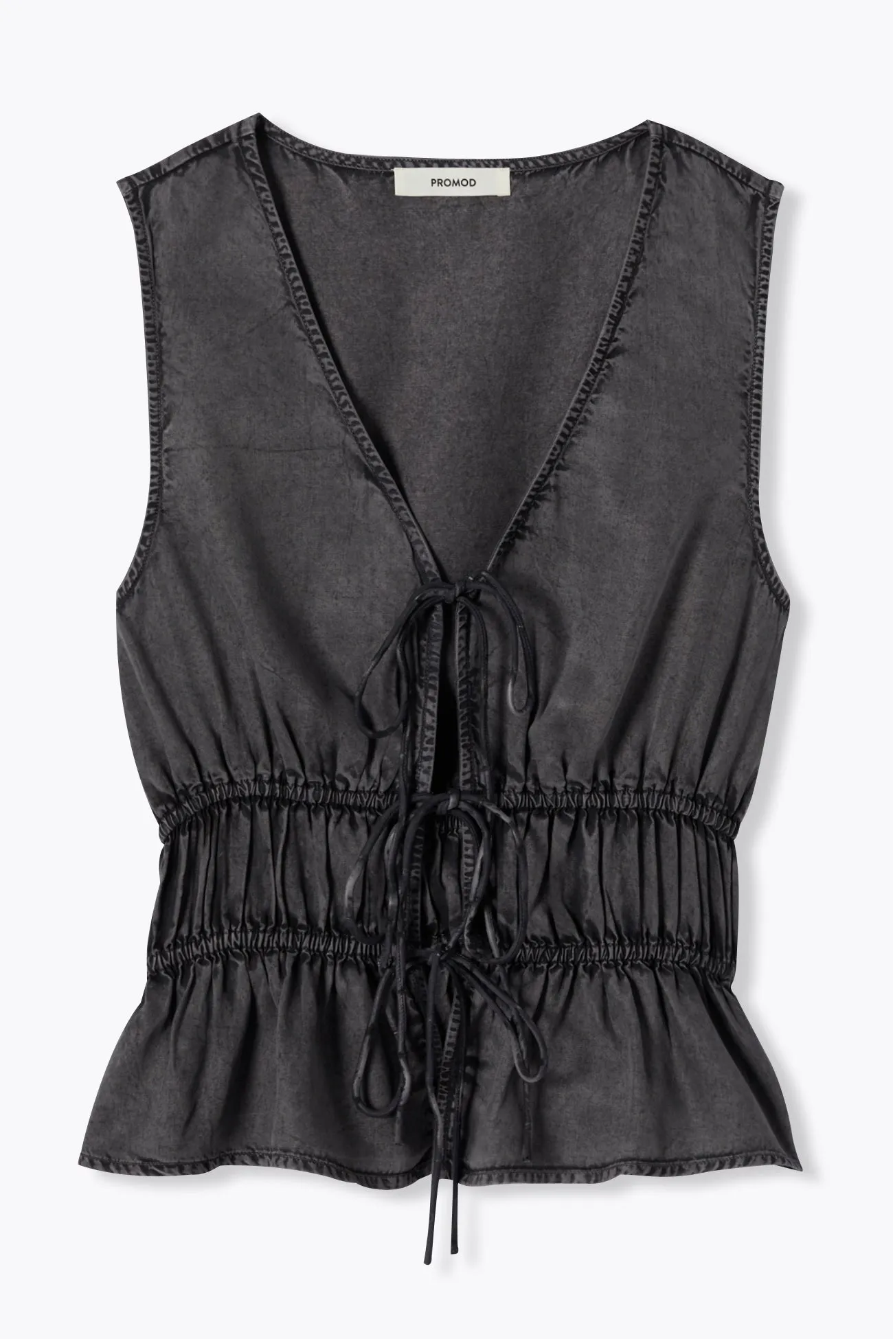 Top à nouettes en lyocell