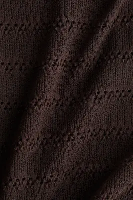 Polo façon crochet - Marron foncé — photo 4