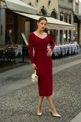 Vanessa Knit Dress - Red — photo 1