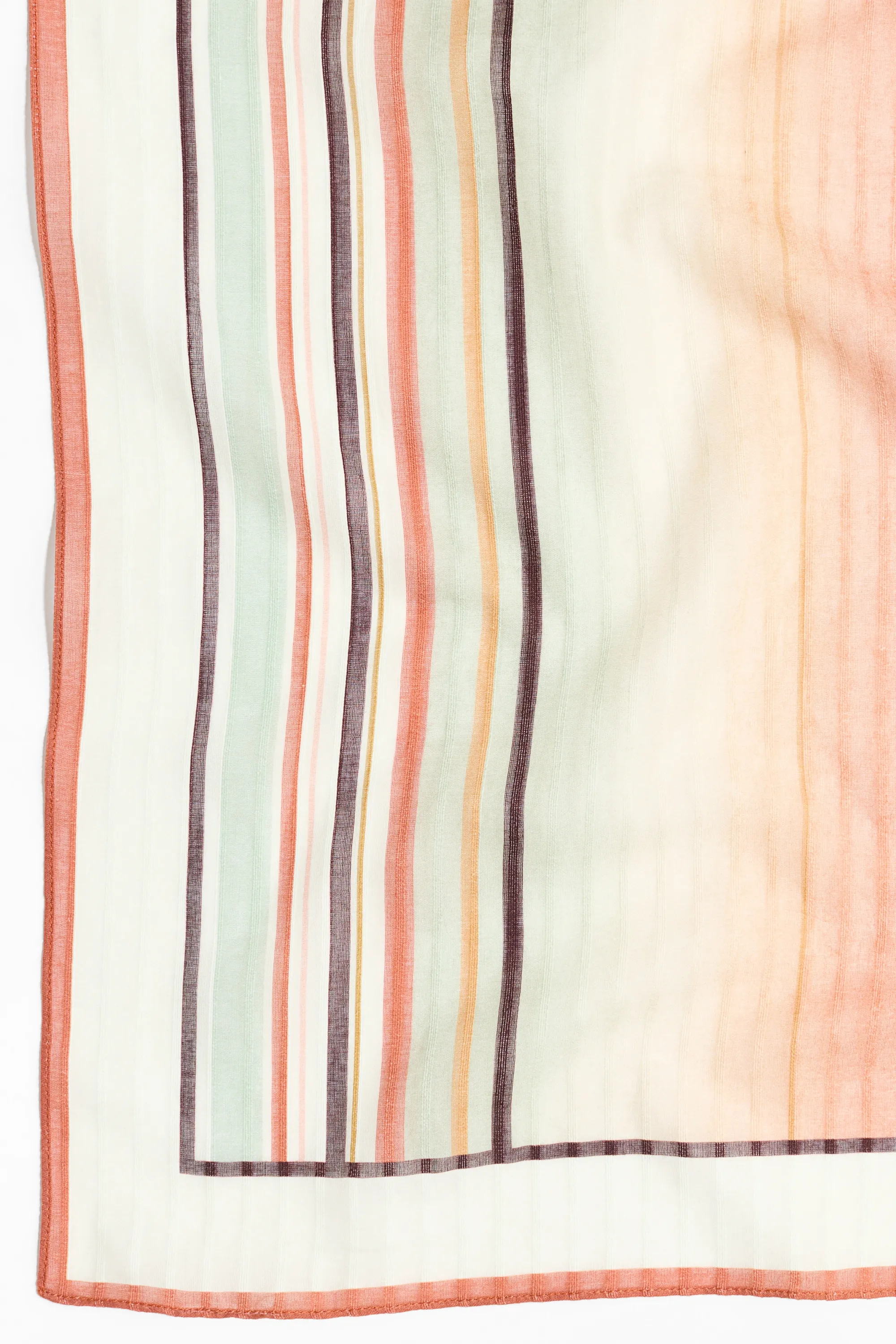 Foulard imprimé en coton - Rose pêche/abricot