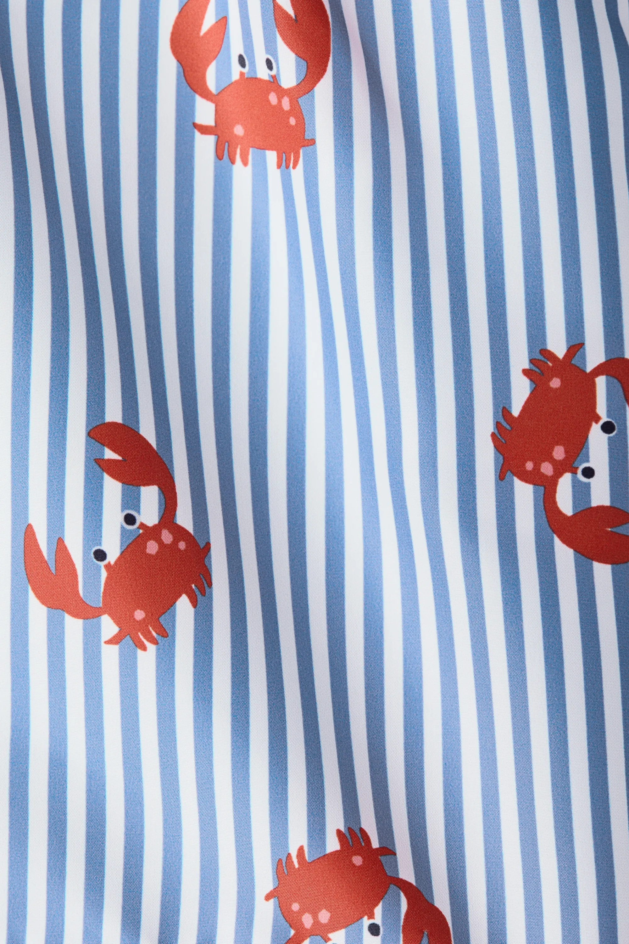 Short de bain imprimé - Blanc/rayures bleues