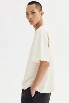 T-shirt boxy Oversized Fit - Blanc — photo 3