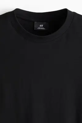 T-shirt Regular Fit en jersey - Noir — photo 4