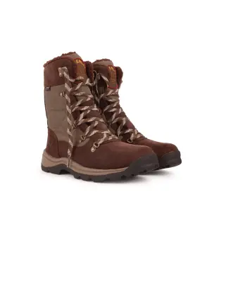 W Tall Lace Waterproof Snow Dark Brown — photo 2