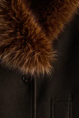 Manteau à fermeture croisée - Marron foncé — photo 5
