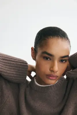 Pull en cachemire mélangé - Taupe foncé — photo 1