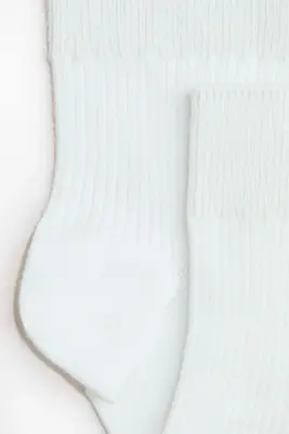 Lot de 3 paires de socquettes en maille côtelée - Blanc — photo 2