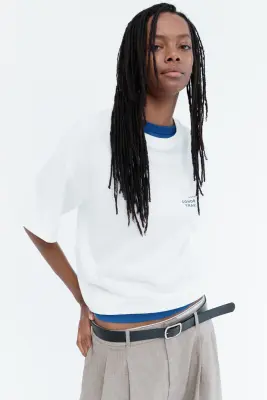 Pantalon à jambes ballon avec ceinture - Taupe — photo 2