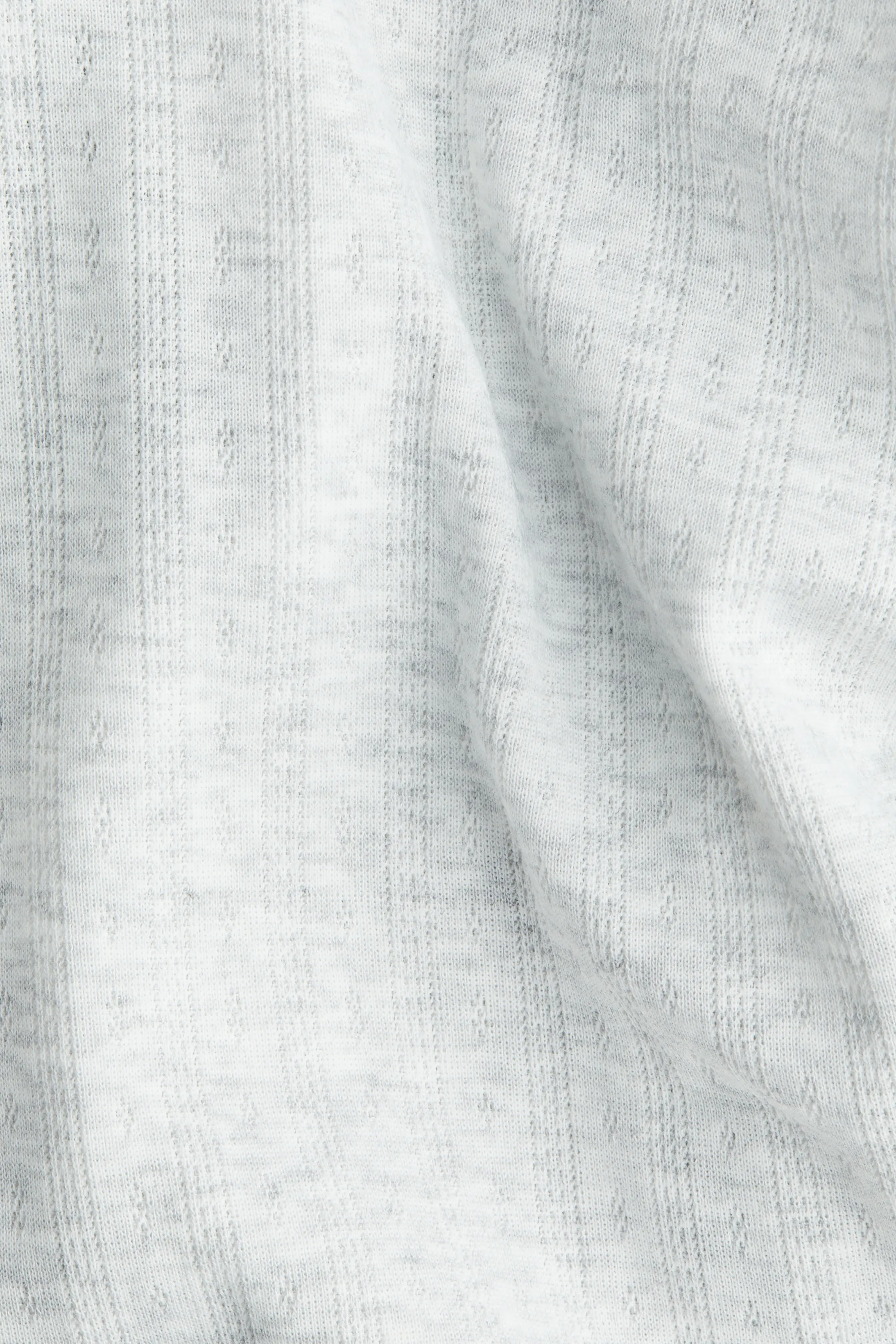 Pantalon en jersey pointelle - Gris clair chiné