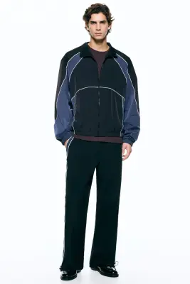 Pantalon de survêtement Loose Fit en nylon - Noir/panneaux — photo 1