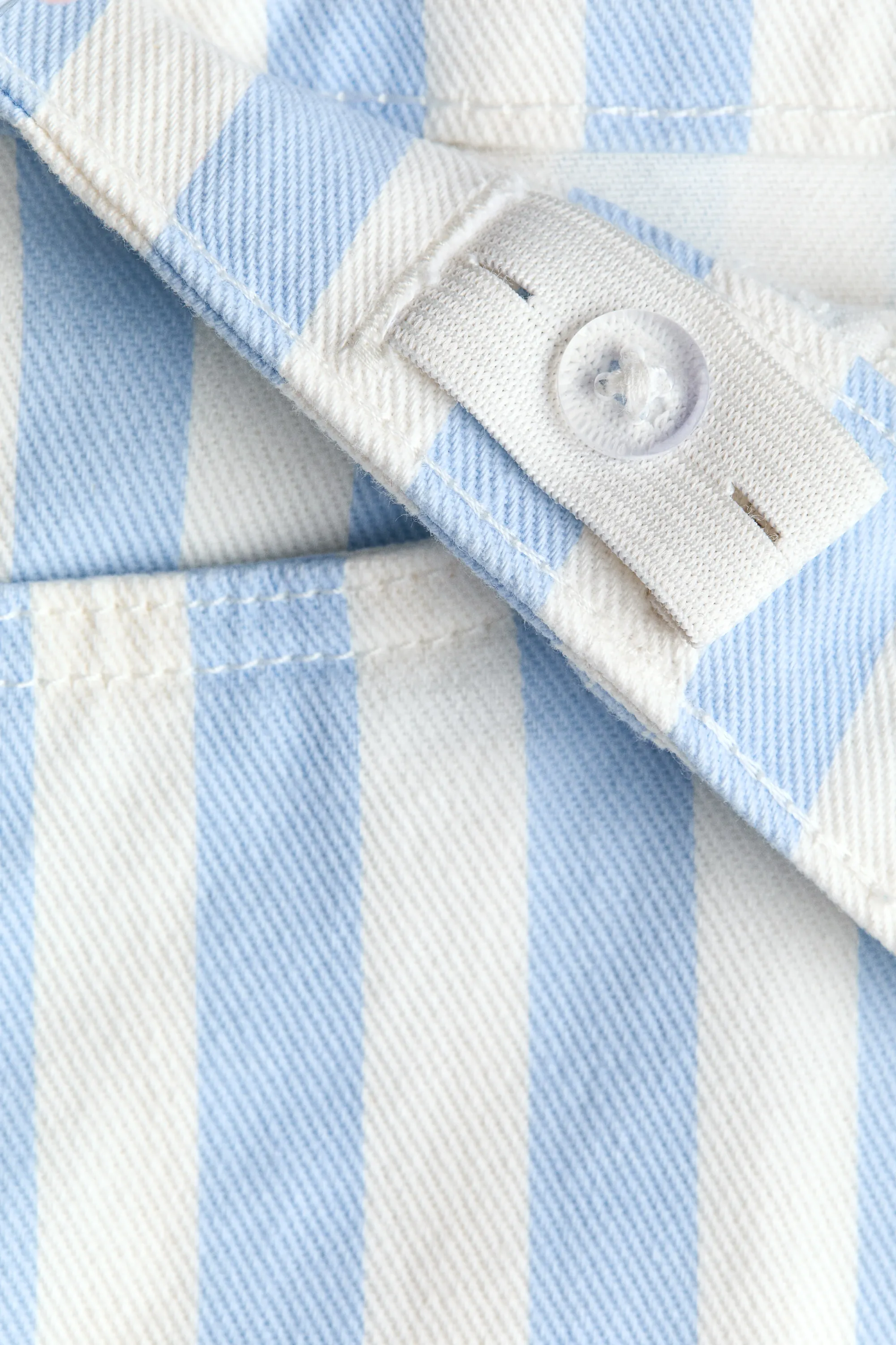 Short en denim - Bleu clair/rayé