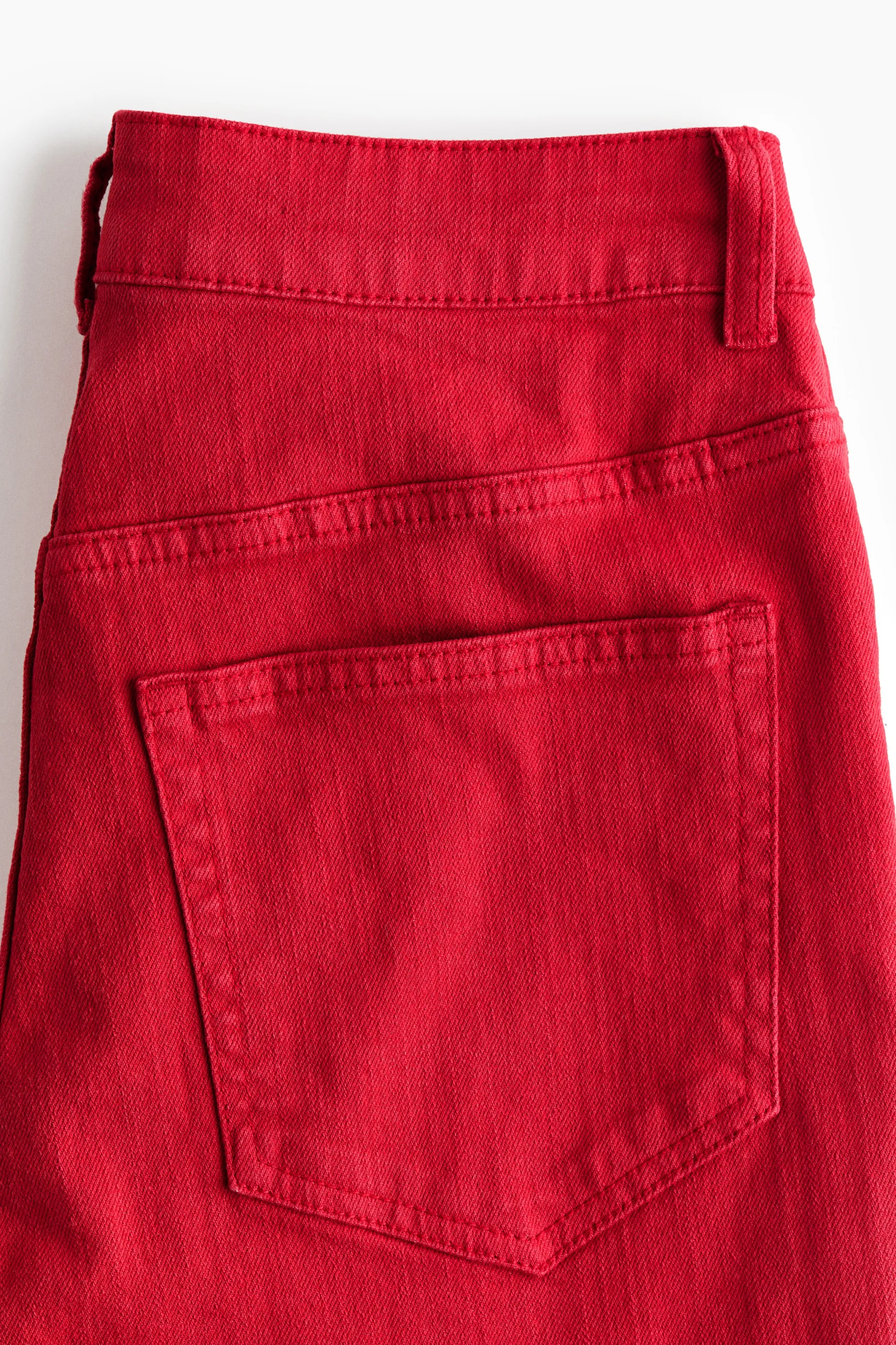Pantalon slim en twill - Rouge
