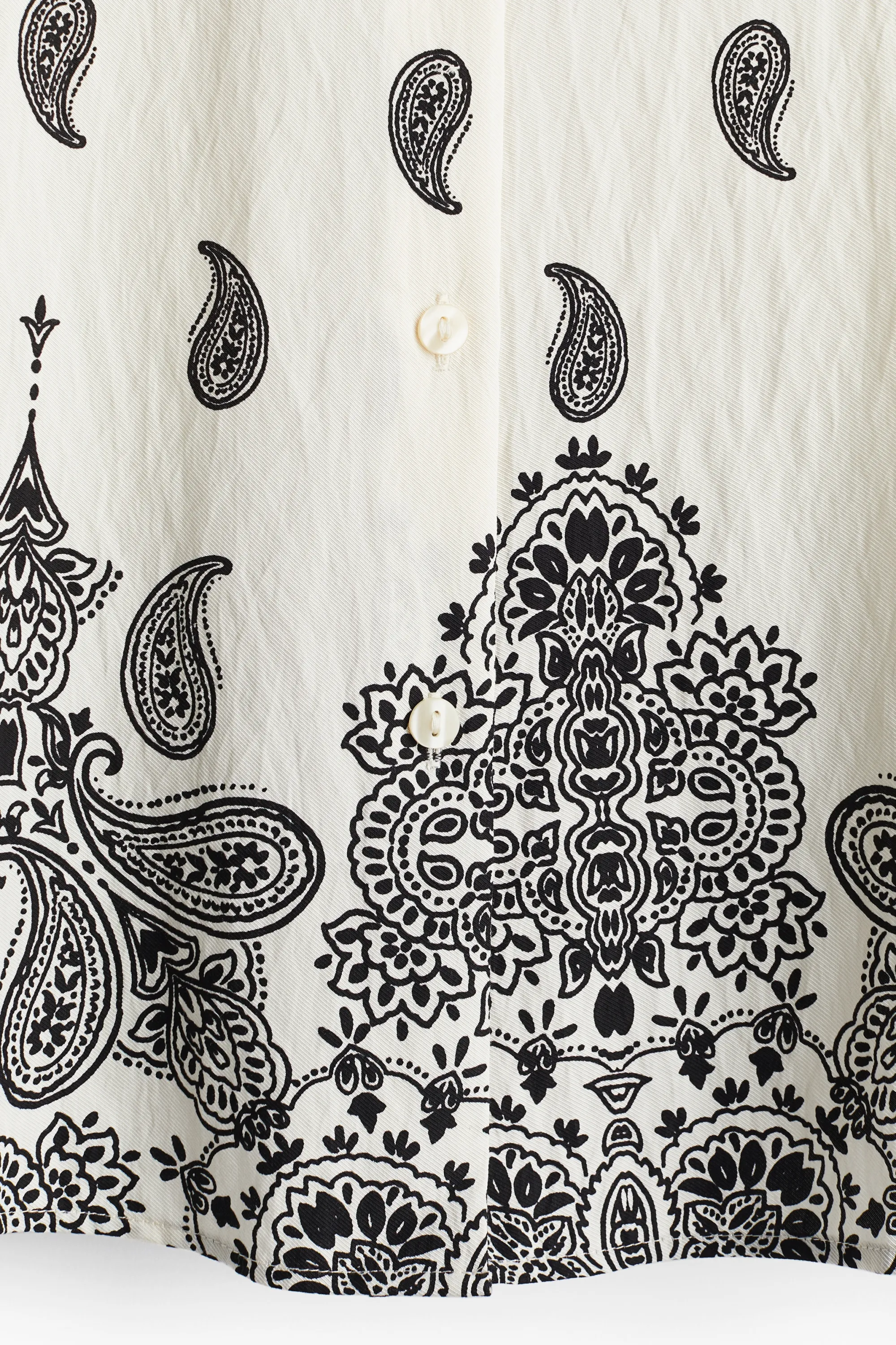 Chemise en twill à motif - Crème/motif cachemire