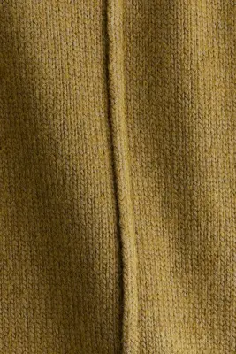 Pull à col cheminée avec coutures décoratives - Olive doré — photo 2