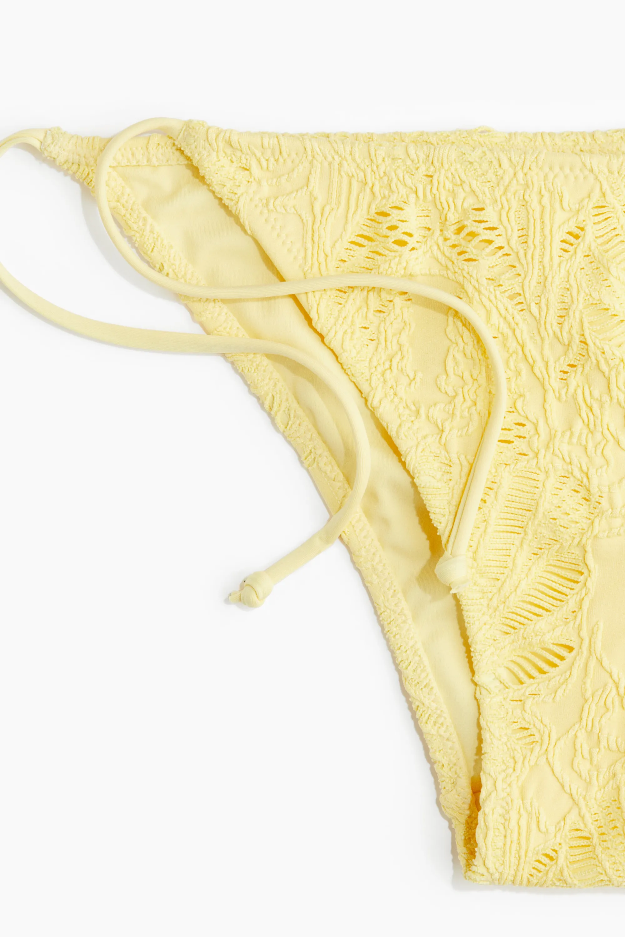 Bas de maillot Tanga à nouer - Jaune clair