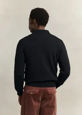 Knitted long sleeve polo — photo 4