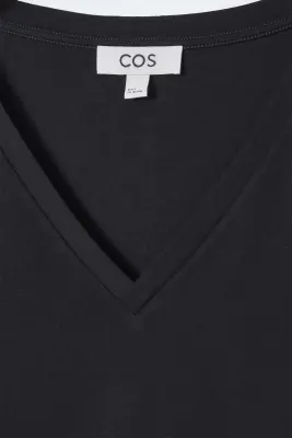 T-SHIRT REGULAR 24/7 À COL EN V - NOIR — photo 2