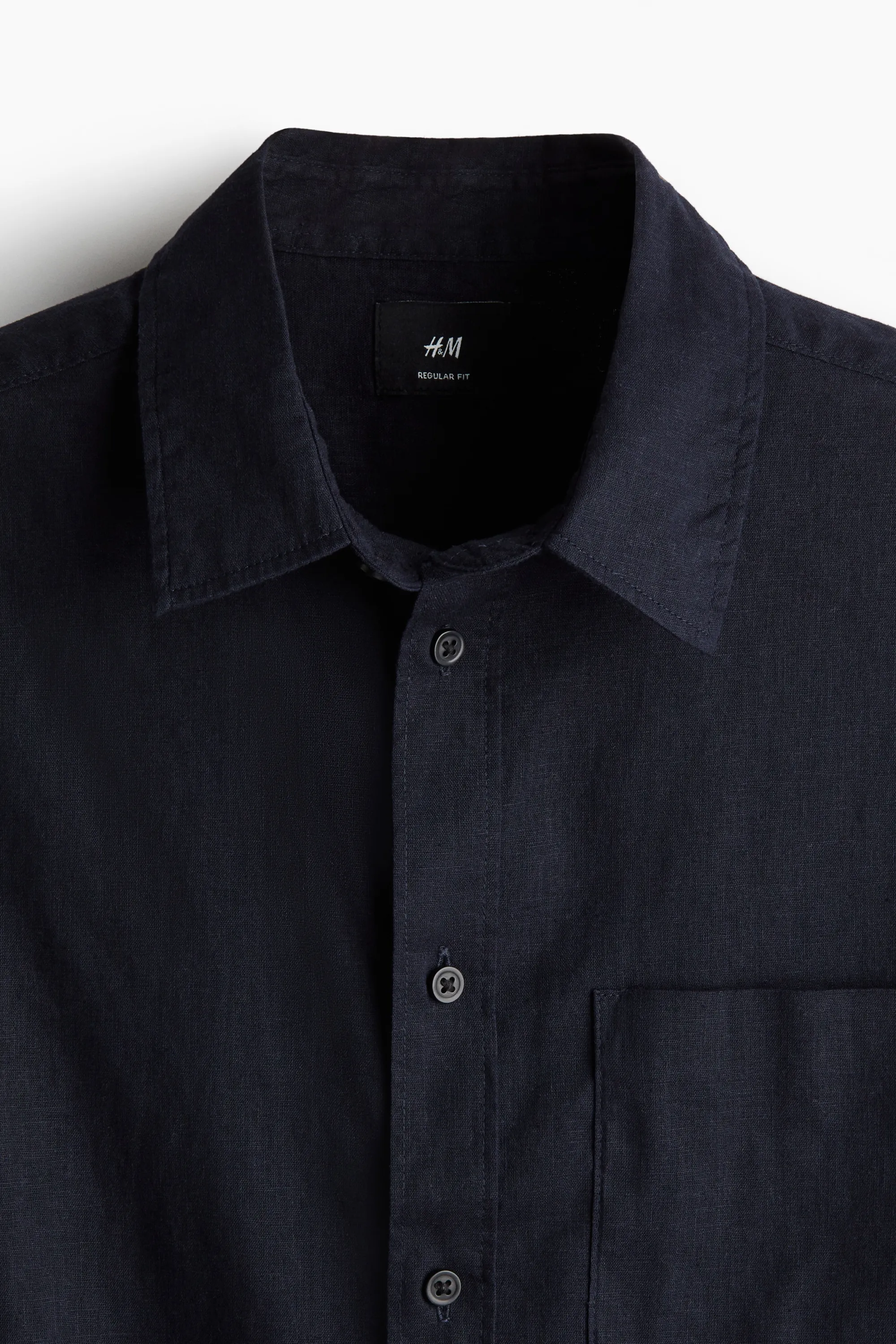 Chemise Regular Fit en lin mélangé - Navy blue