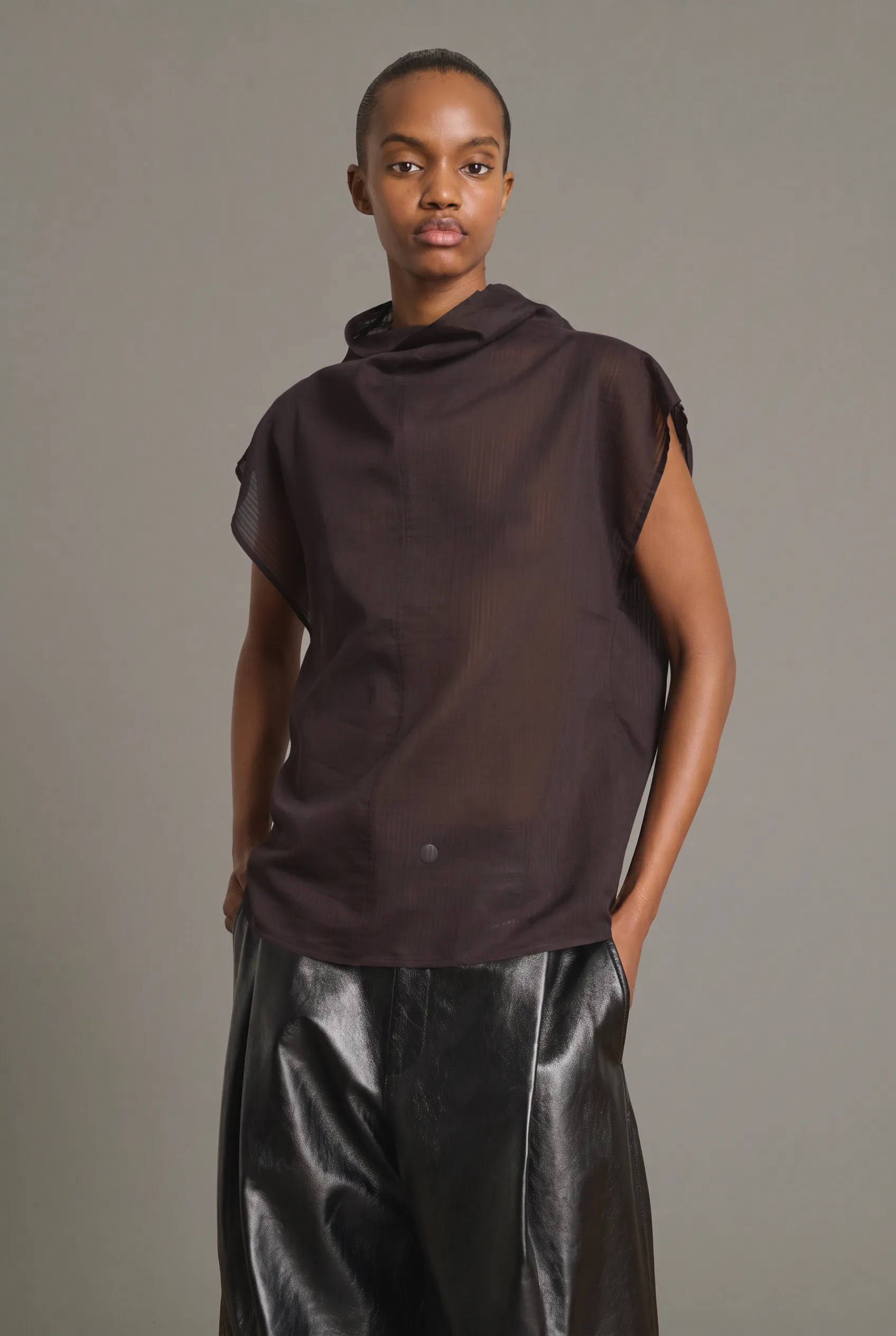 BLOUSE IZUMI FIGUE/MARRON