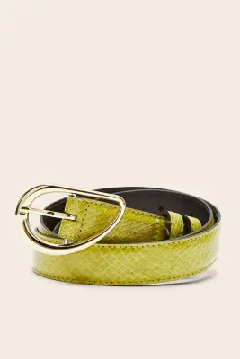 Ceinture Basma vernis embossé anis — photo 2
