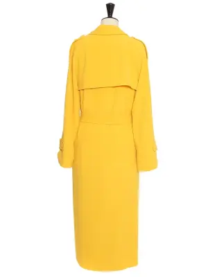 Trench manteau long ceinturé jaune tournesol Prix boutique 750€ Taille 38 à 40 — photo 5