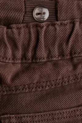 Pantalon en twill de coton - Marron — photo 3