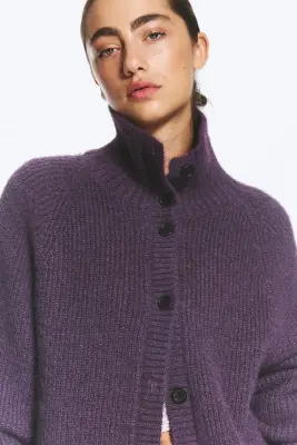 Cardigan boutonné - Lilas — photo 1