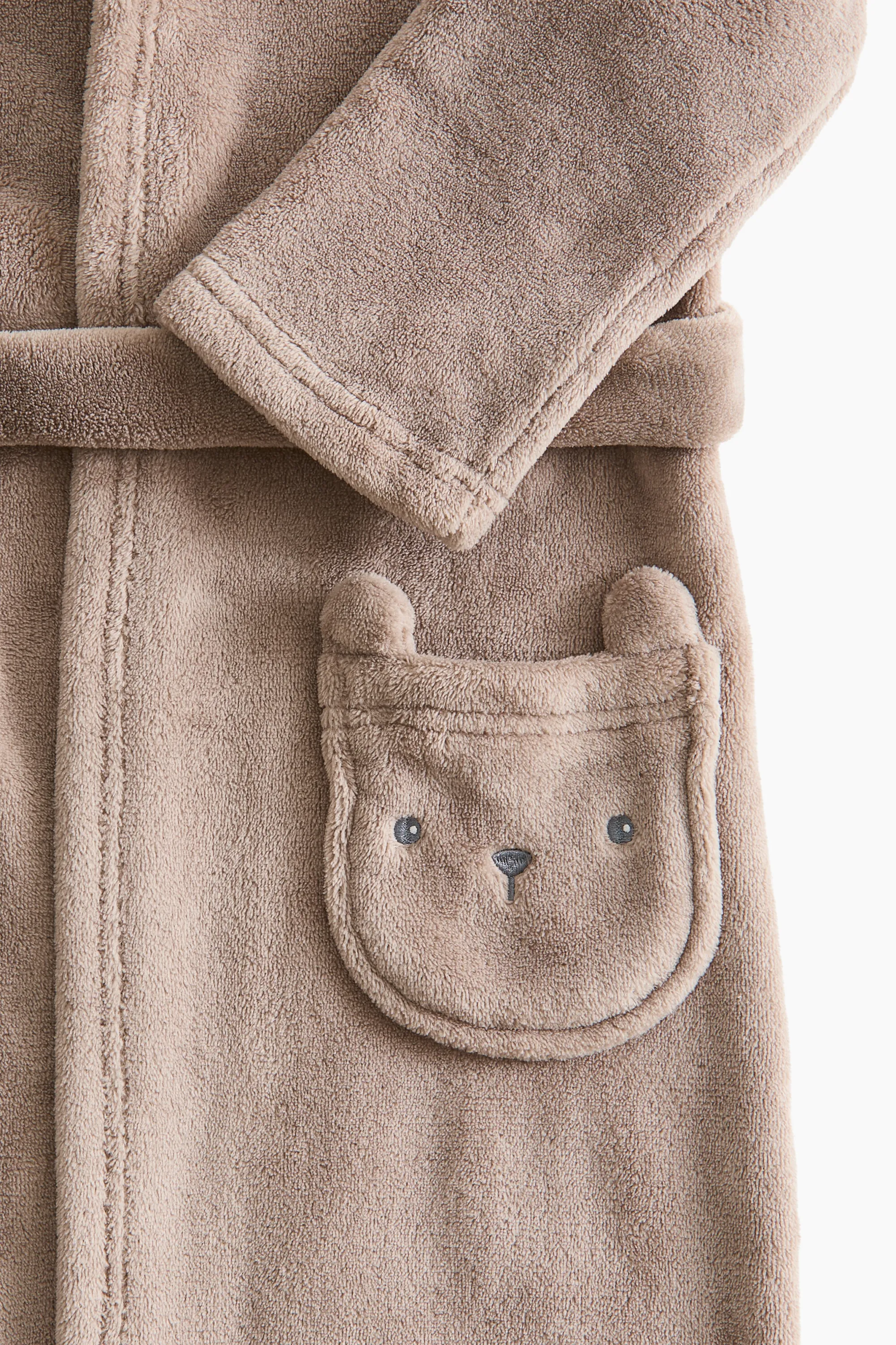 Robe de chambre avec applications - Taupe/ours
