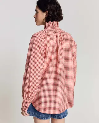 Chemise Leonor vichy rouge et jaune — photo 4