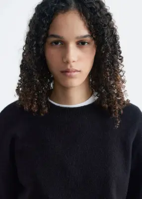 Pull décontracté en maille - Noir — photo 2