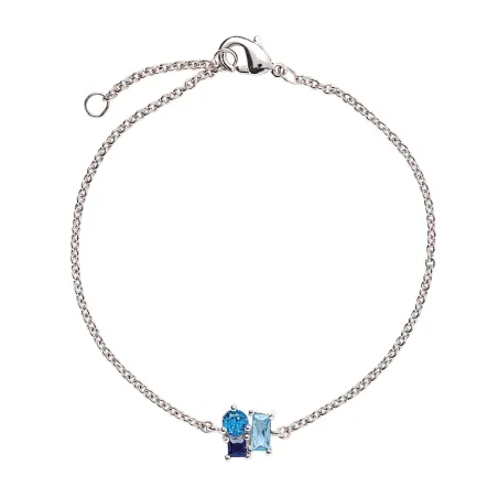 Bracelet Argent Rhodié - Oxyde de Zirconium bleu Go Mademoiselle 601592