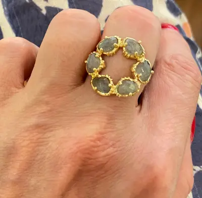 Bague ronde Labradorite - Au Fil de LO — photo 3