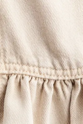 Top péplum en denim - Beige clair — photo 4