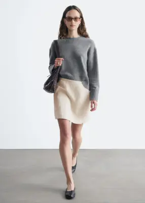 Pull décontracté en maille - Gris chiné — photo 2