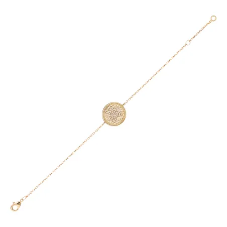 Bracelet plaqué or avec une médaille 605545