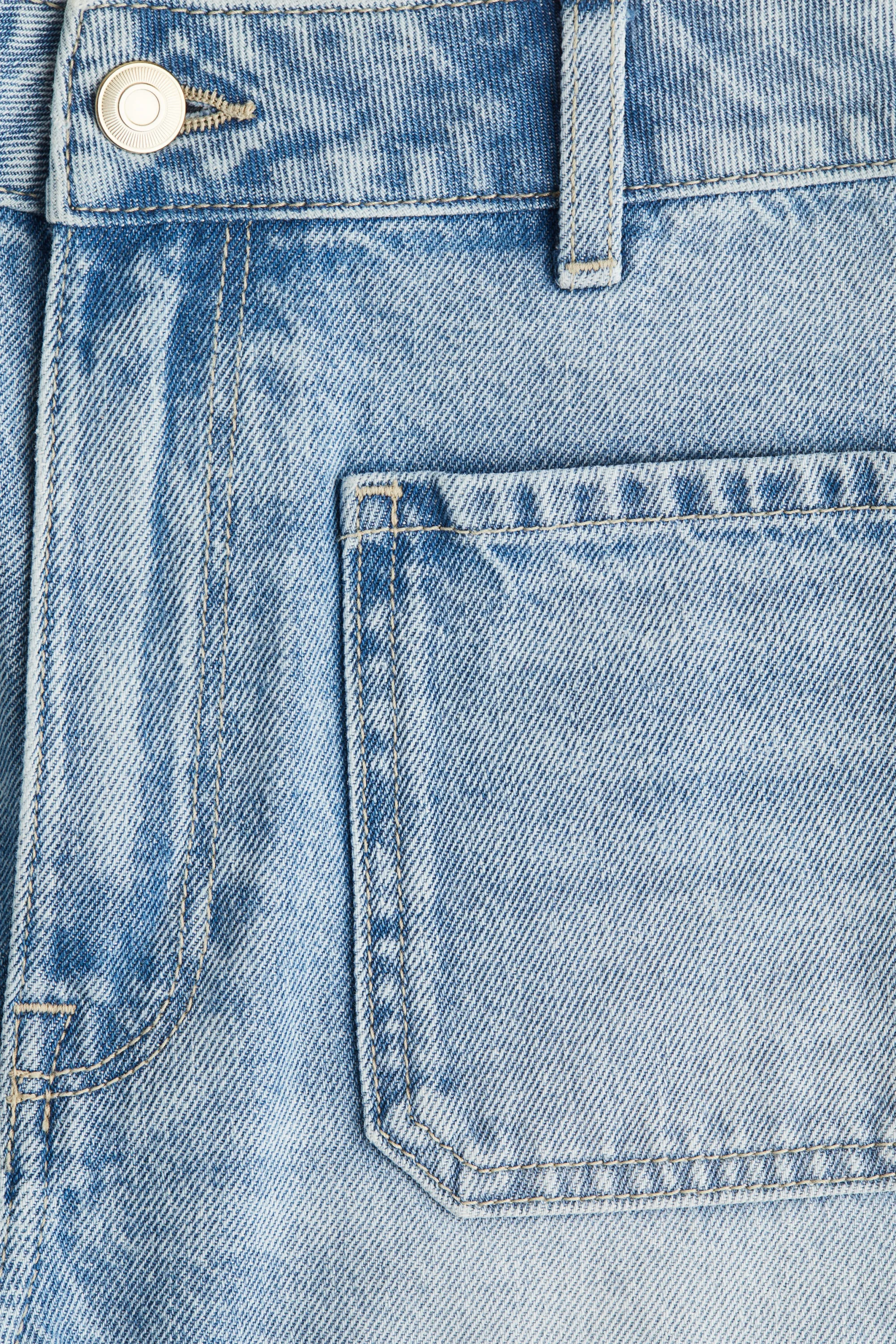 Short High Rise en denim - Bleu denim clair