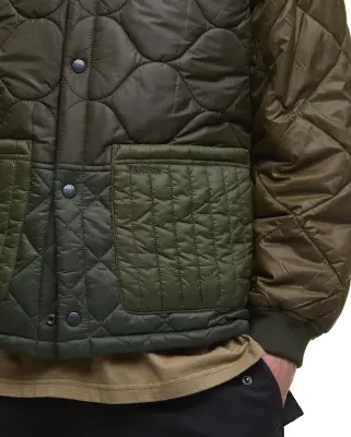 Cording Quilted Jacket Army Green — photo 4